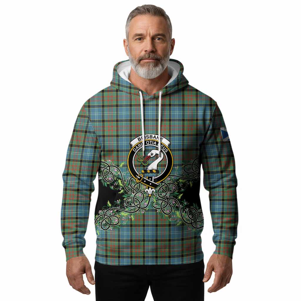 Brisbane Tartan Hoodie Thistle Scottish Spirit