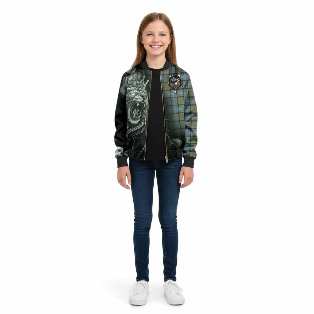Brisbane Tartan Kid Bomber Jacket Roaring Lion Heritage