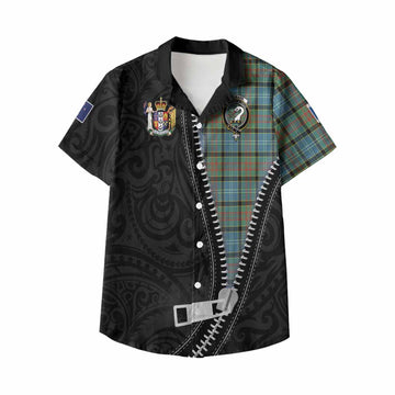 Brisbane Tartan Kid Hawaiian Shirt New Zealand Pattern Unique Zipper Stylized