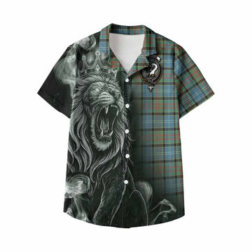 Brisbane Tartan Kid Hawaiian Shirt Roaring Lion Heritage
