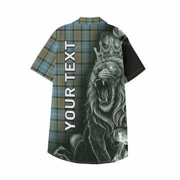 Brisbane Tartan Kid Hawaiian Shirt Roaring Lion Heritage