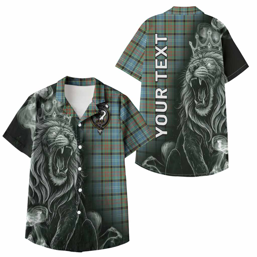 Brisbane Tartan Kid Hawaiian Shirt Roaring Lion Heritage