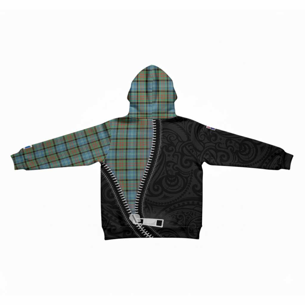 Brisbane Tartan Kid Hoodie New Zealand Pattern Unique Zipper Stylized