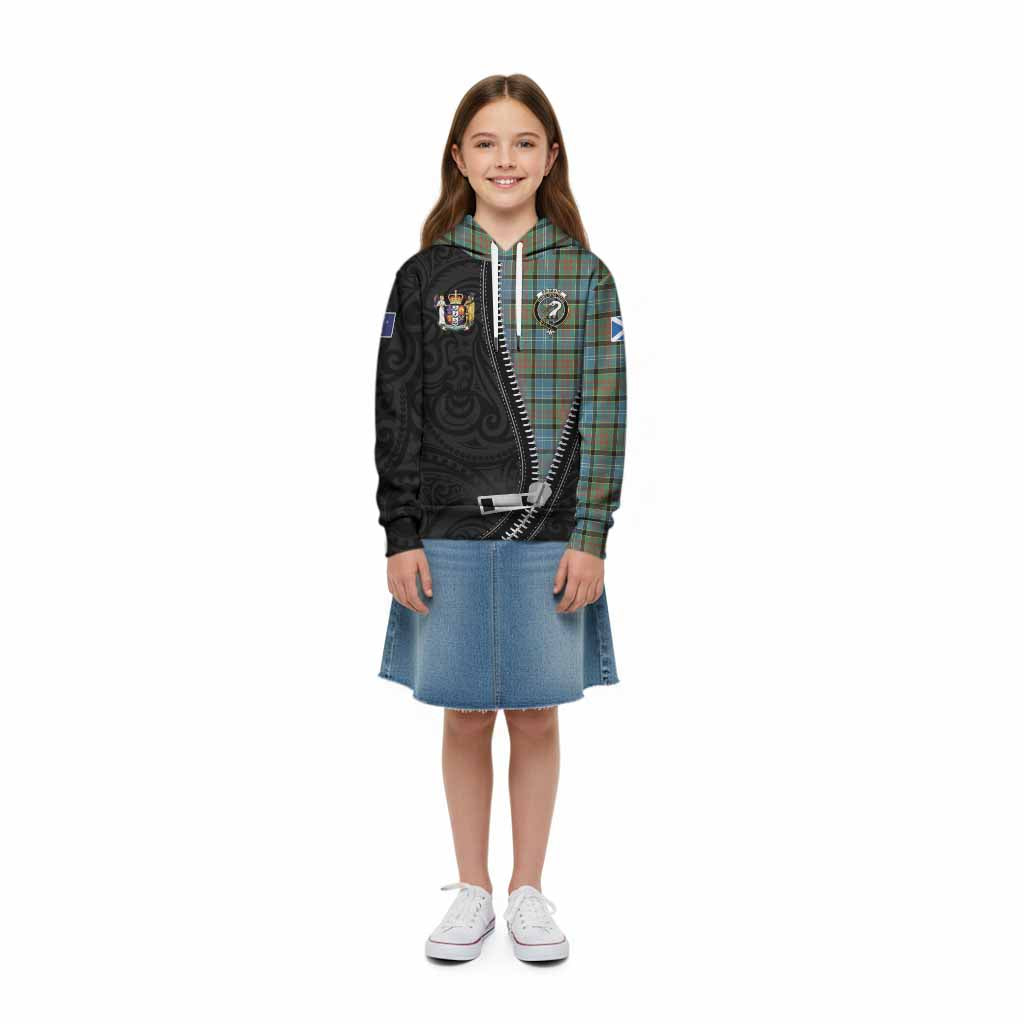 Brisbane Tartan Kid Hoodie New Zealand Pattern Unique Zipper Stylized