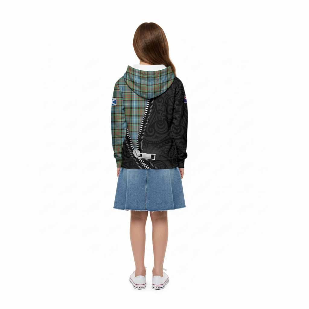 Brisbane Tartan Kid Hoodie New Zealand Pattern Unique Zipper Stylized
