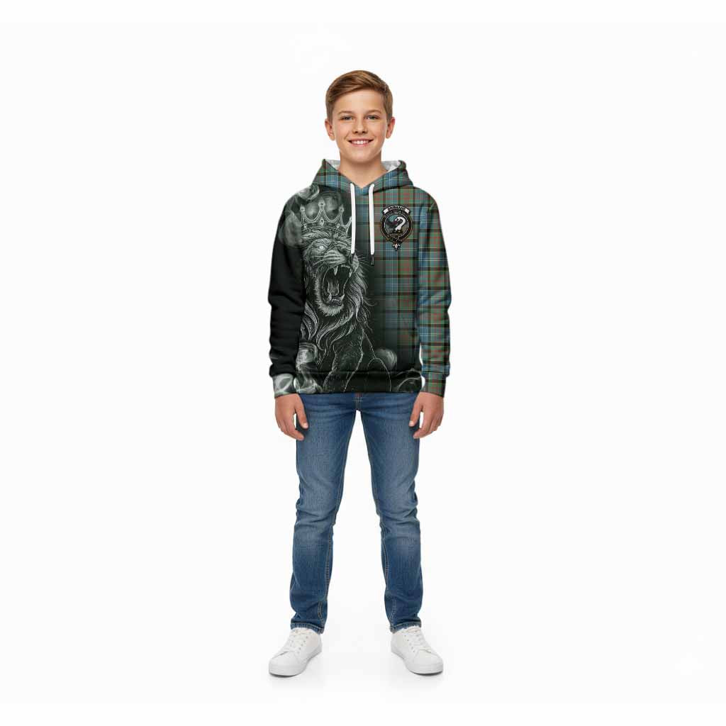 Brisbane Tartan Kid Hoodie Roaring Lion Heritage