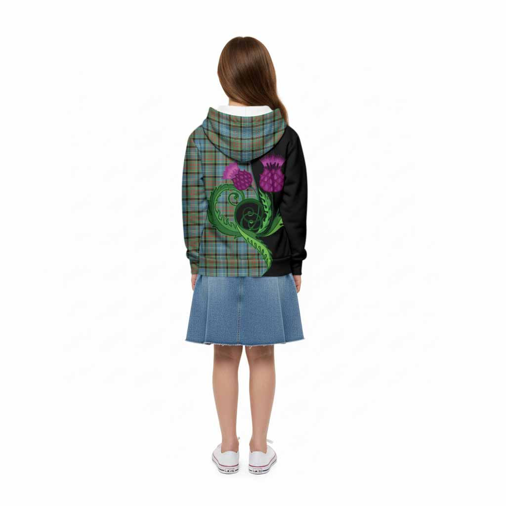 Brisbane Tartan Kid Hoodie Traditional Scottish Thistle