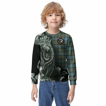 Brisbane Tartan Kid Knitted Sweatshirt Roaring Lion Heritage