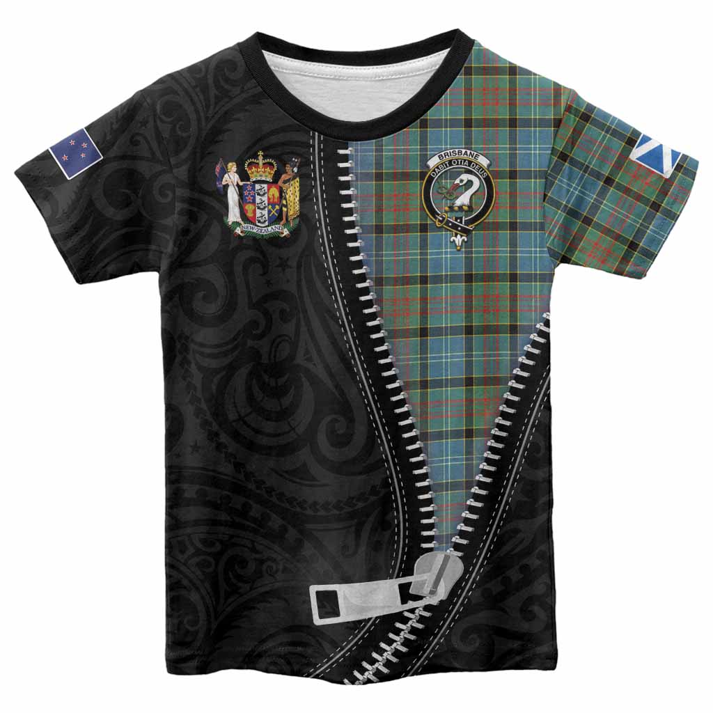 Brisbane Tartan Kid T-shirt New Zealand Pattern Unique Zipper Stylized
