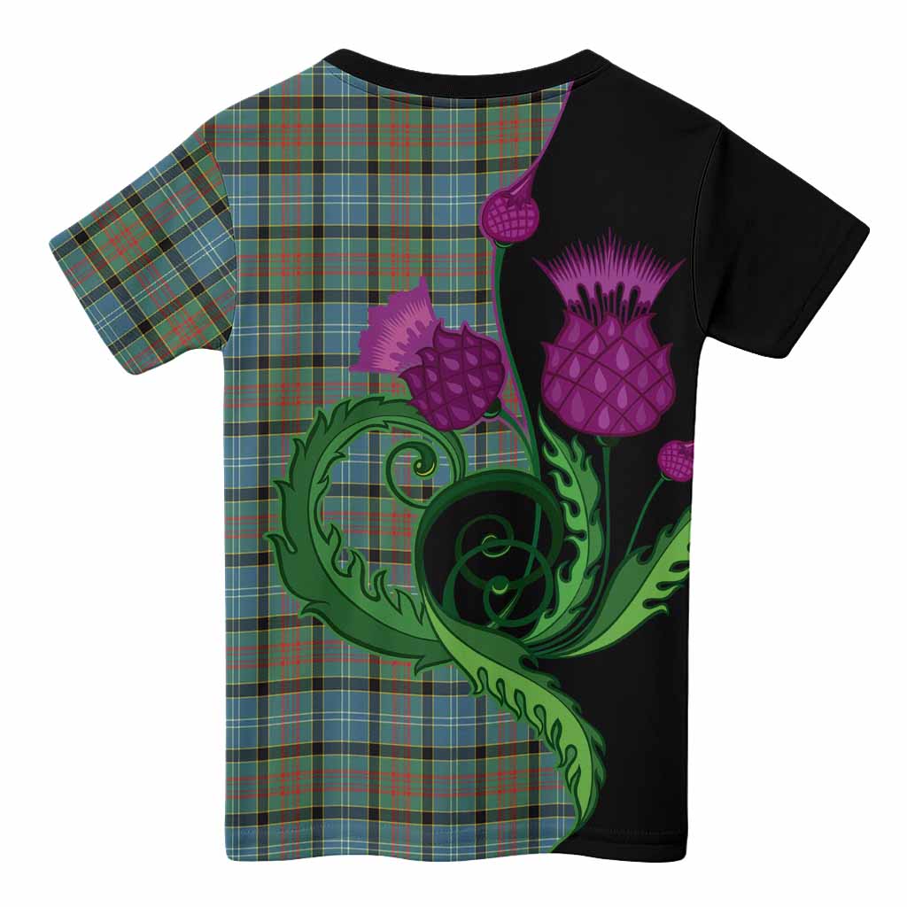 Brisbane Tartan Kid T-shirt Traditional Scottish Thistle