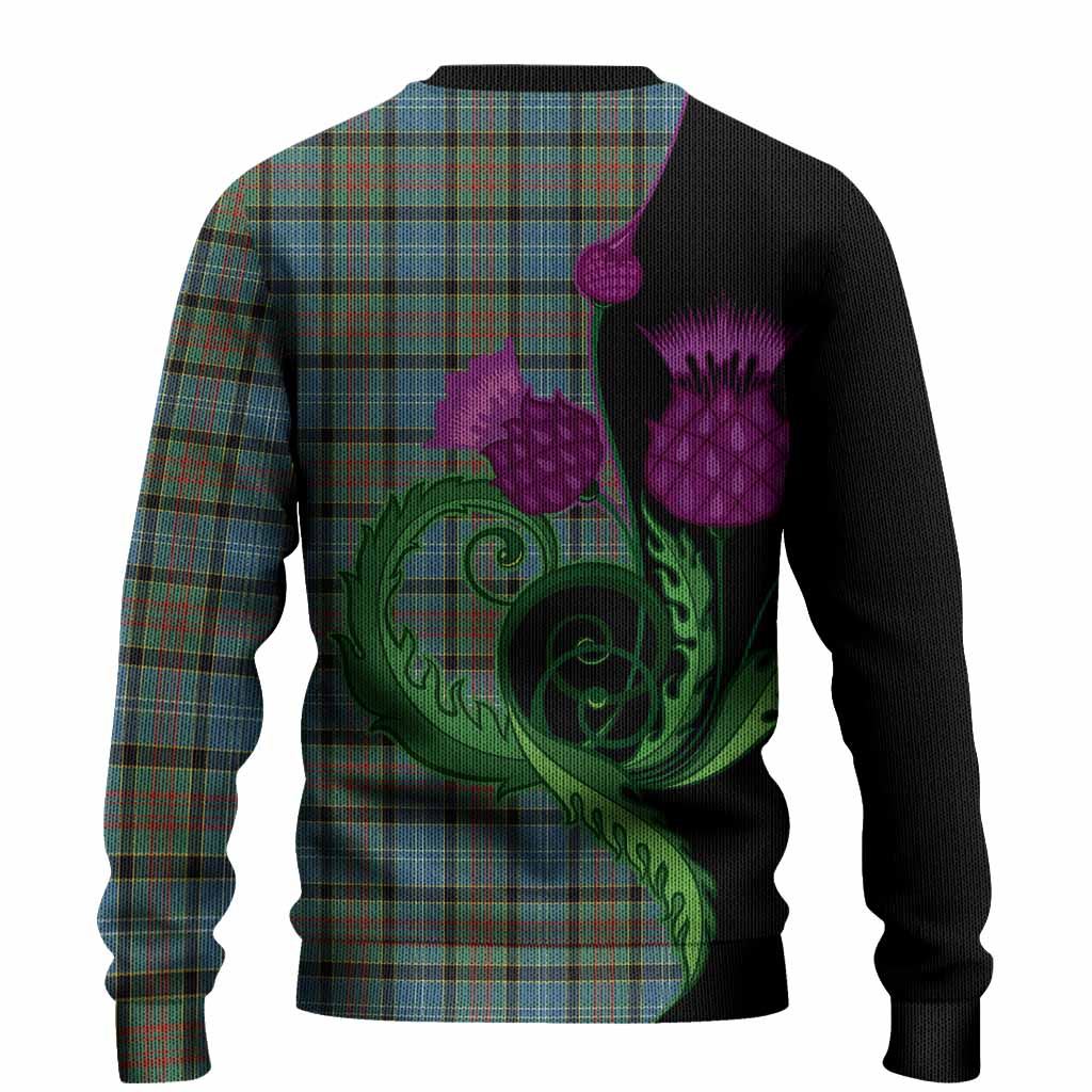 Brisbane Tartan Knitted Sweater Traditional Scottish Thistle