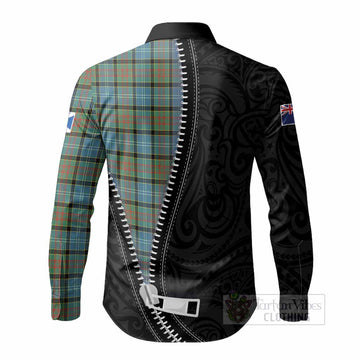 Brisbane Tartan Long Sleeve Button Shirts New Zealand Pattern Unique Zipper Stylized