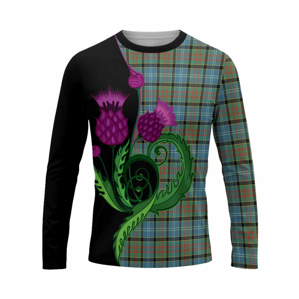 Brisbane Tartan Long Sleeve T-Shirt Traditional Scottish Thistle