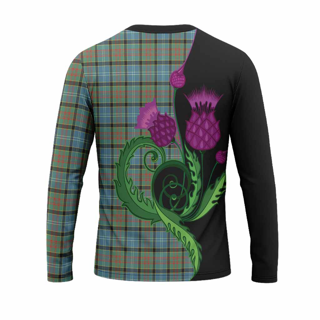 Brisbane Tartan Long Sleeve T-Shirt Traditional Scottish Thistle