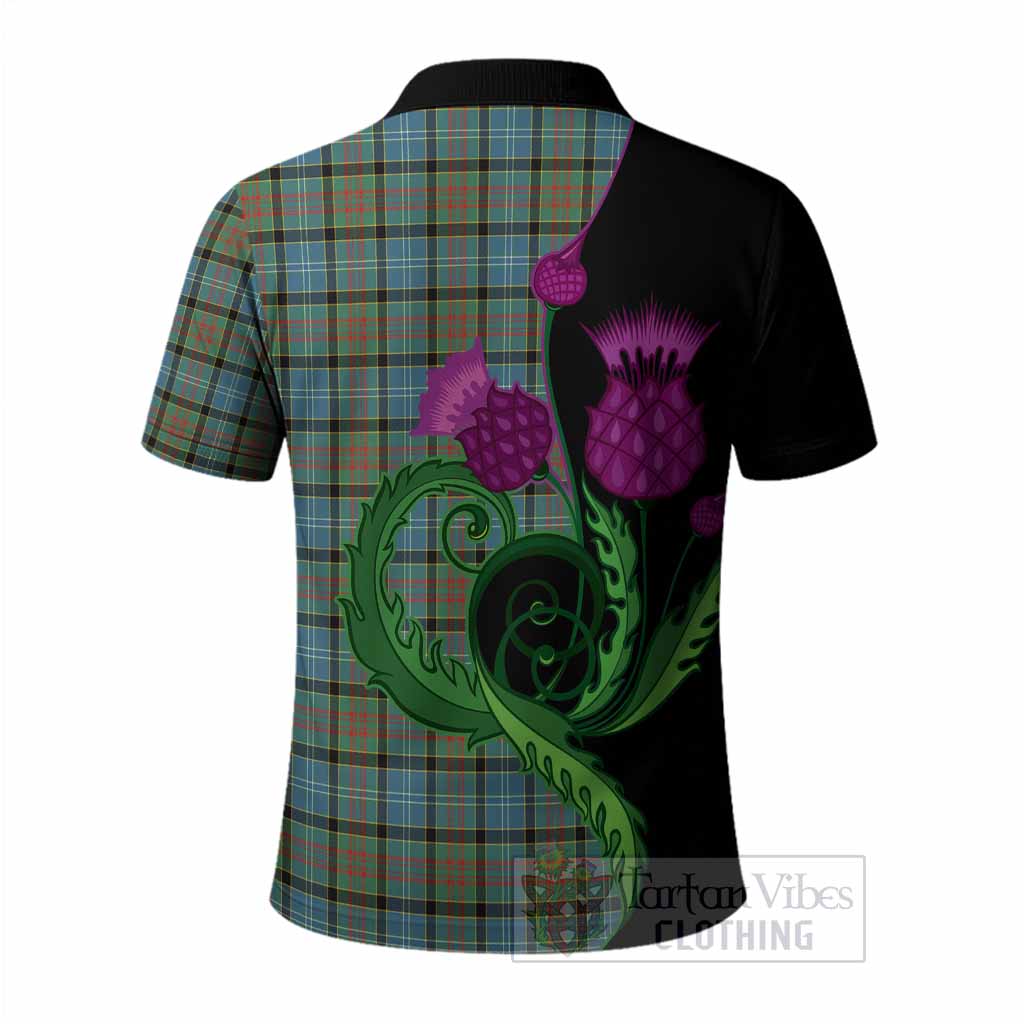 Brisbane Tartan Polo Shirt Traditional Scottish Thistle
