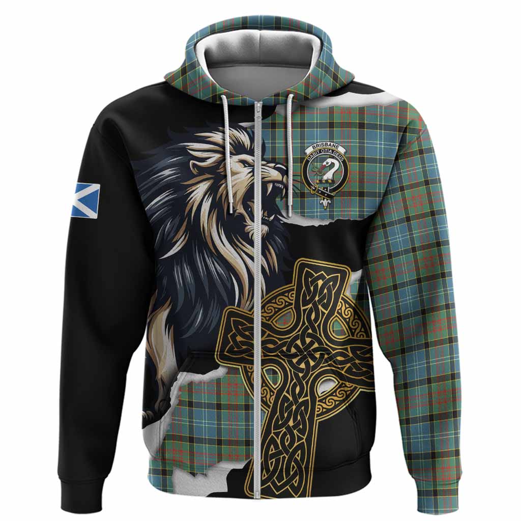 Brisbane Tartan Scottish Hoodie Lion Celtic Heritage