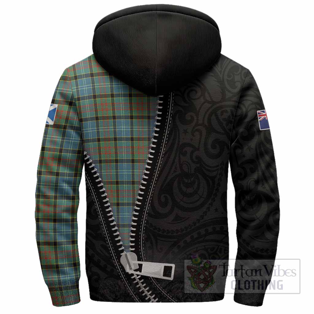 Brisbane Tartan Sherpa Hoodie New Zealand Pattern Unique Zipper Stylized