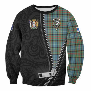 Brisbane Tartan Sweatshirt New Zealand Pattern Unique Zipper Stylized