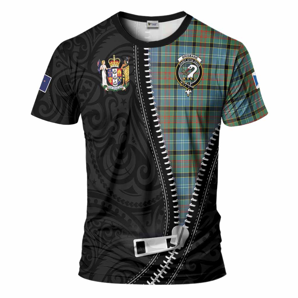 Brisbane Tartan T-Shirt New Zealand Pattern Unique Zipper Stylized