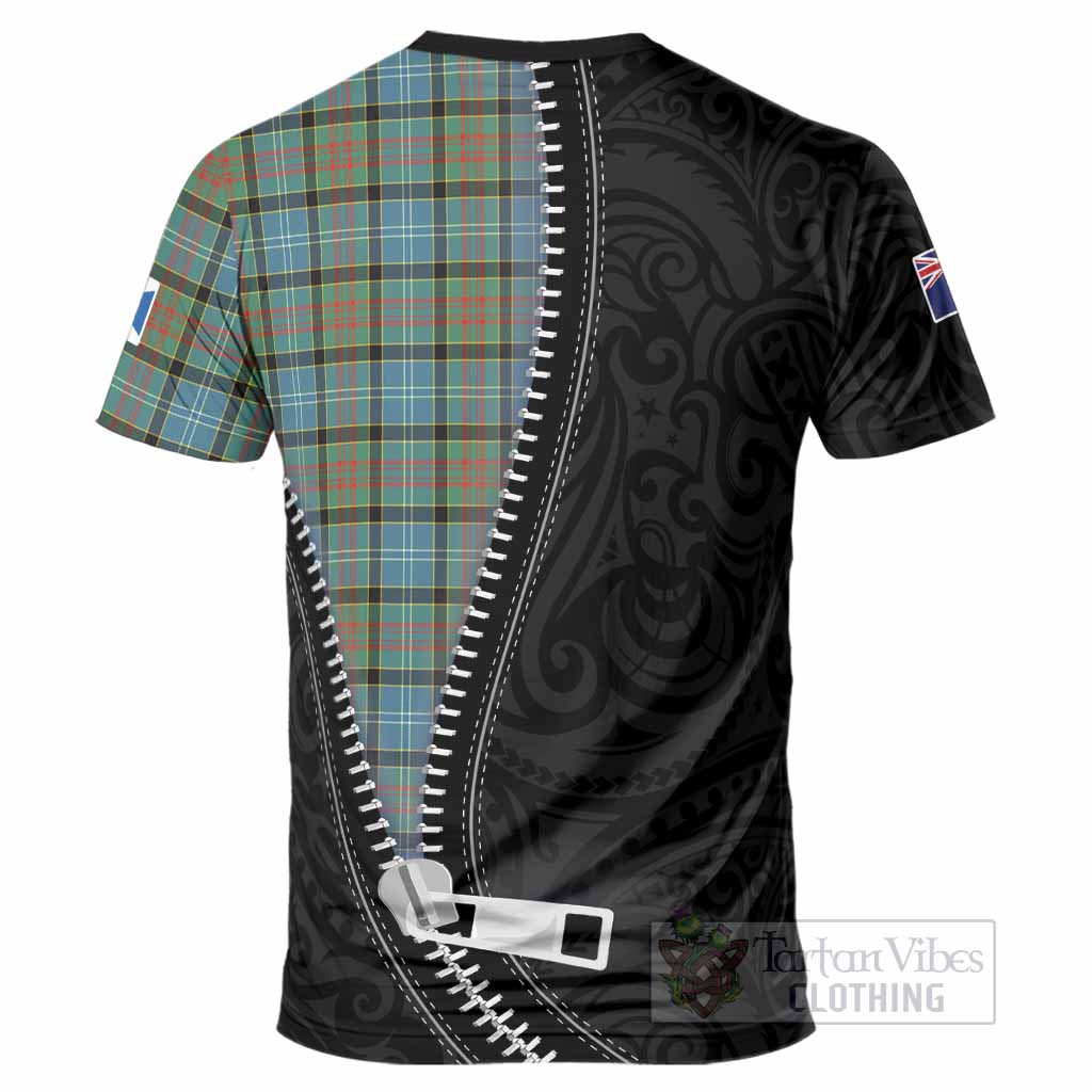 Brisbane Tartan T-Shirt New Zealand Pattern Unique Zipper Stylized