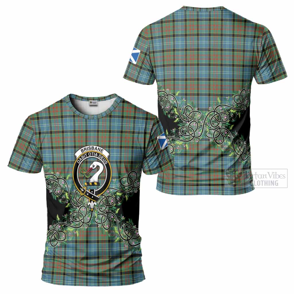 Brisbane Tartan T-Shirt Thistle Scottish Spirit