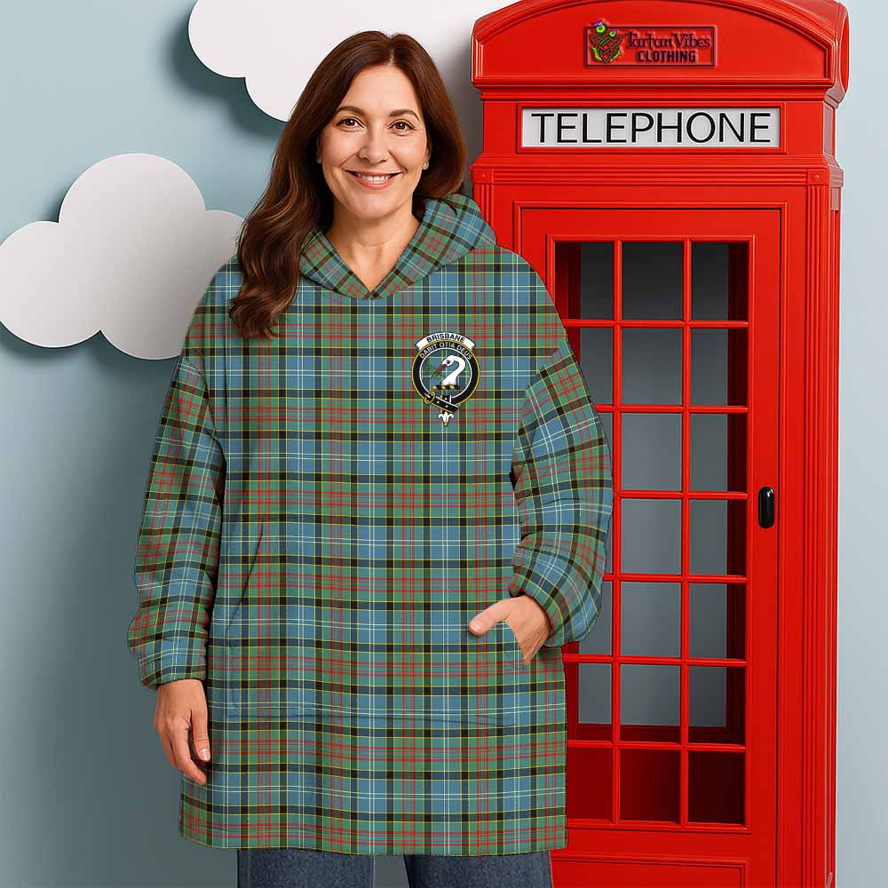 Brisbane Tartan Wearable Blanket with Family Crest - Tartan Vibes Clothing