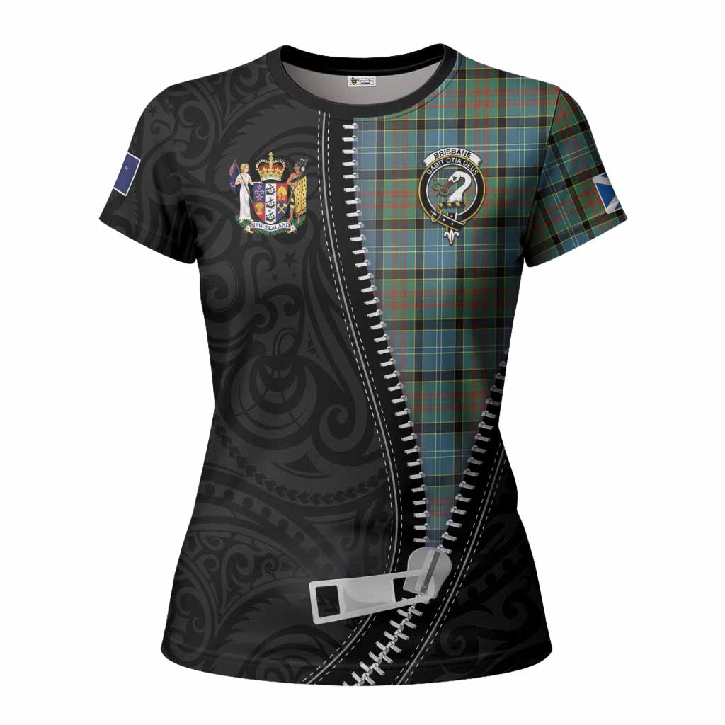 Brisbane Tartan Women T shirt New Zealand Pattern Unique Zipper Stylized
