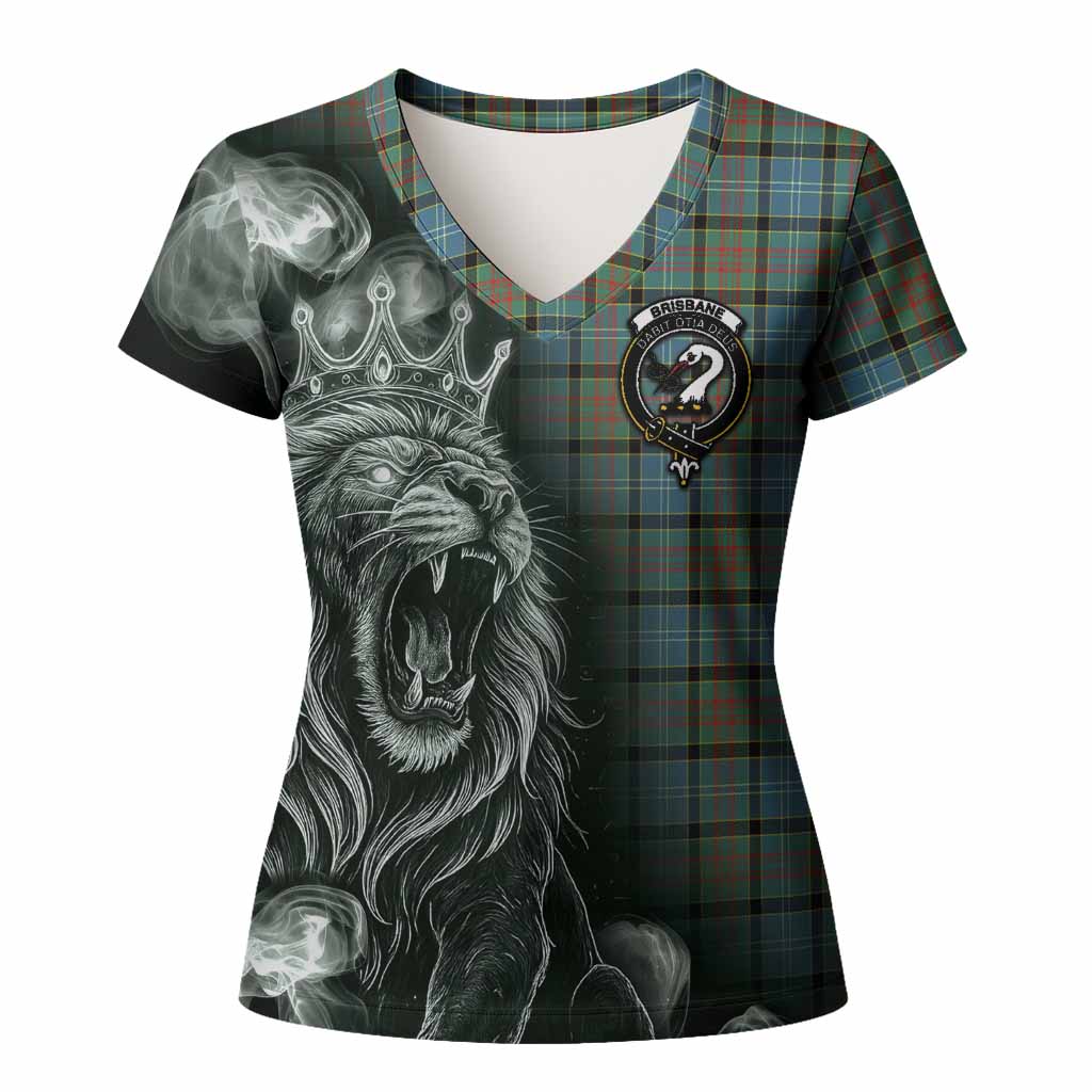 Brisbane Tartan Women T shirt Roaring Lion Heritage