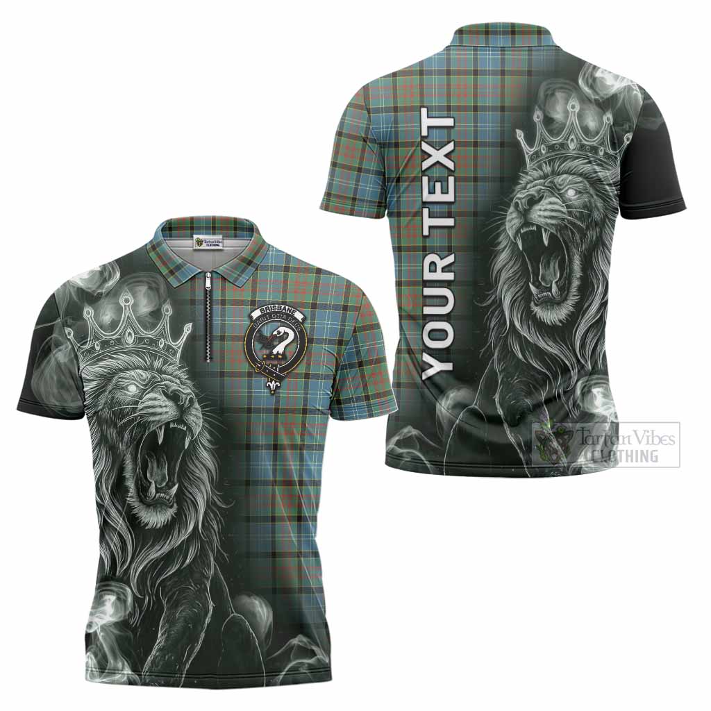Brisbane Tartan Zipper Polo Shirt Roaring Lion Heritage