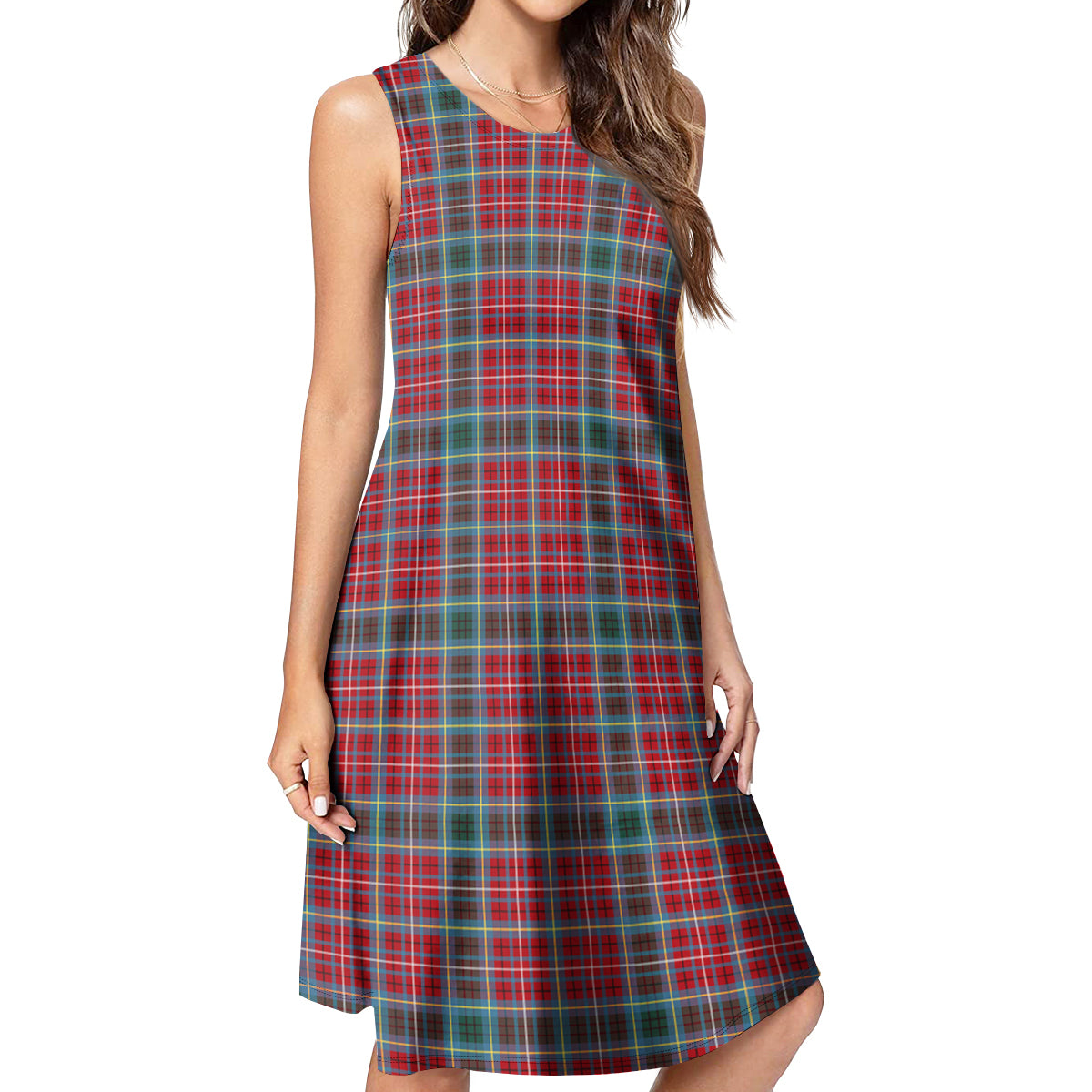 British Columbia Province Canada Tartan Womens Casual Dresses - Tartanvibesclothing