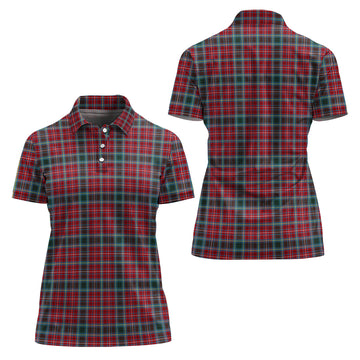British Columbia Province Canada Tartan Polo Shirt For Women