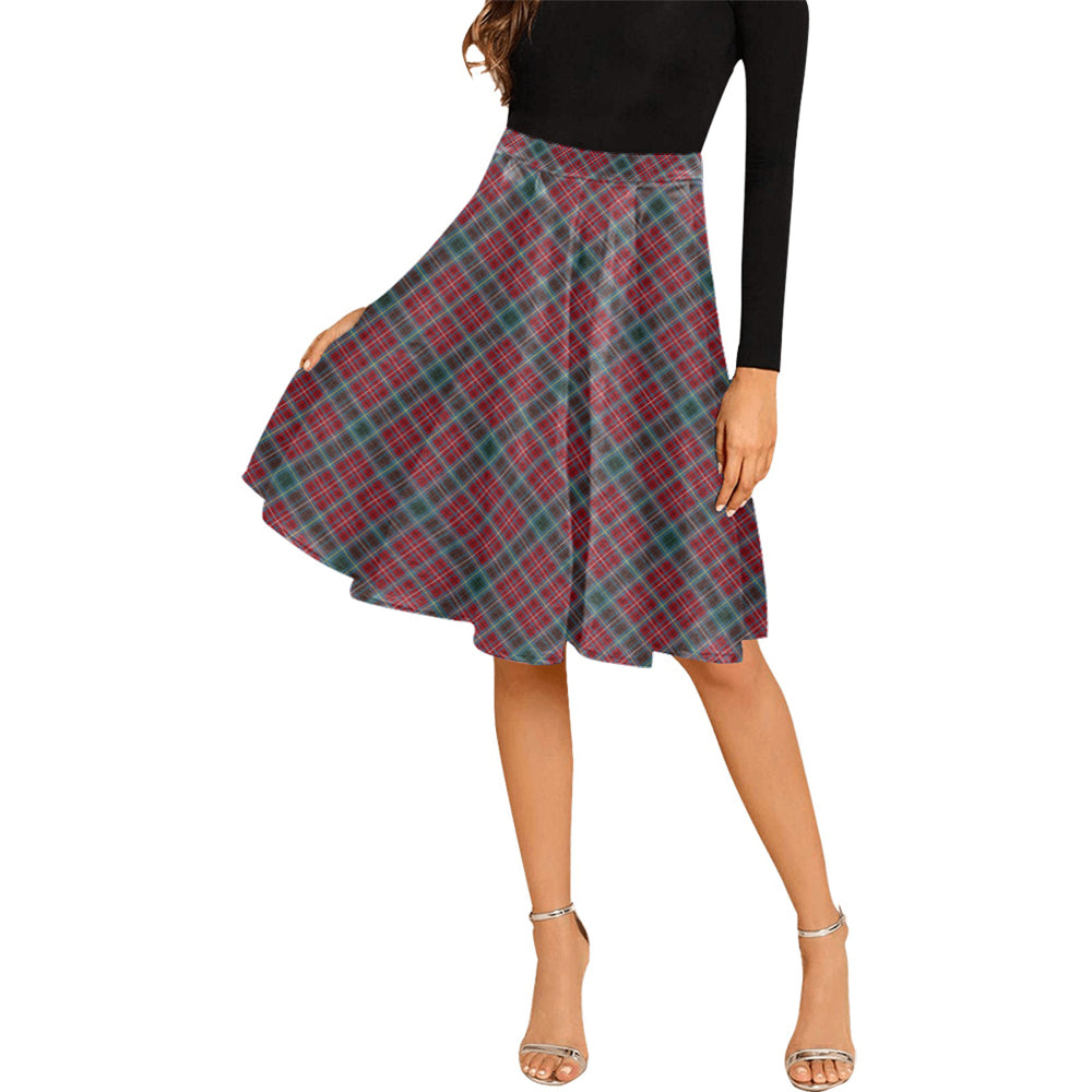 British Columbia Province Canada Tartan Melete Pleated Midi Skirt Female - Tartanvibesclothing