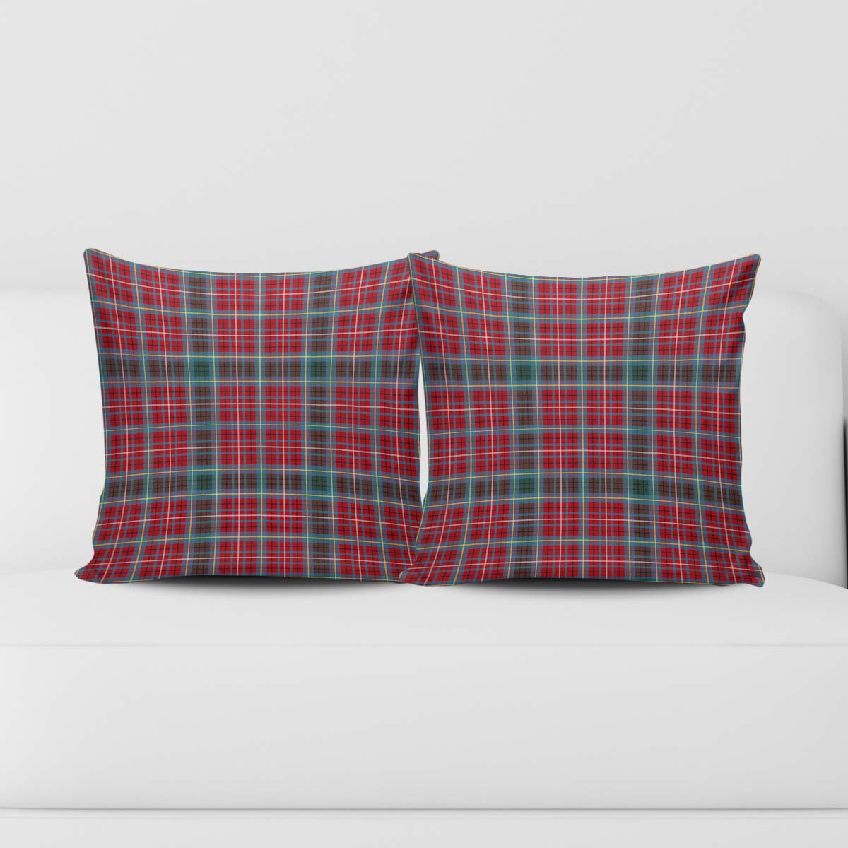 British Columbia Province Canada Tartan Pillow Cover Square Pillow Cover - Tartanvibesclothing