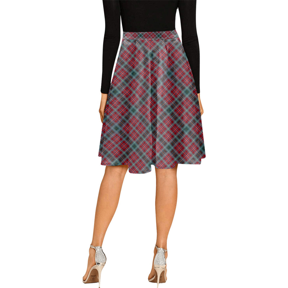 British Columbia Province Canada Tartan Melete Pleated Midi Skirt - Tartanvibesclothing
