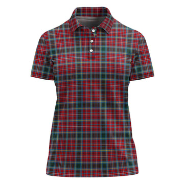 British Columbia Province Canada Tartan Polo Shirt For Women