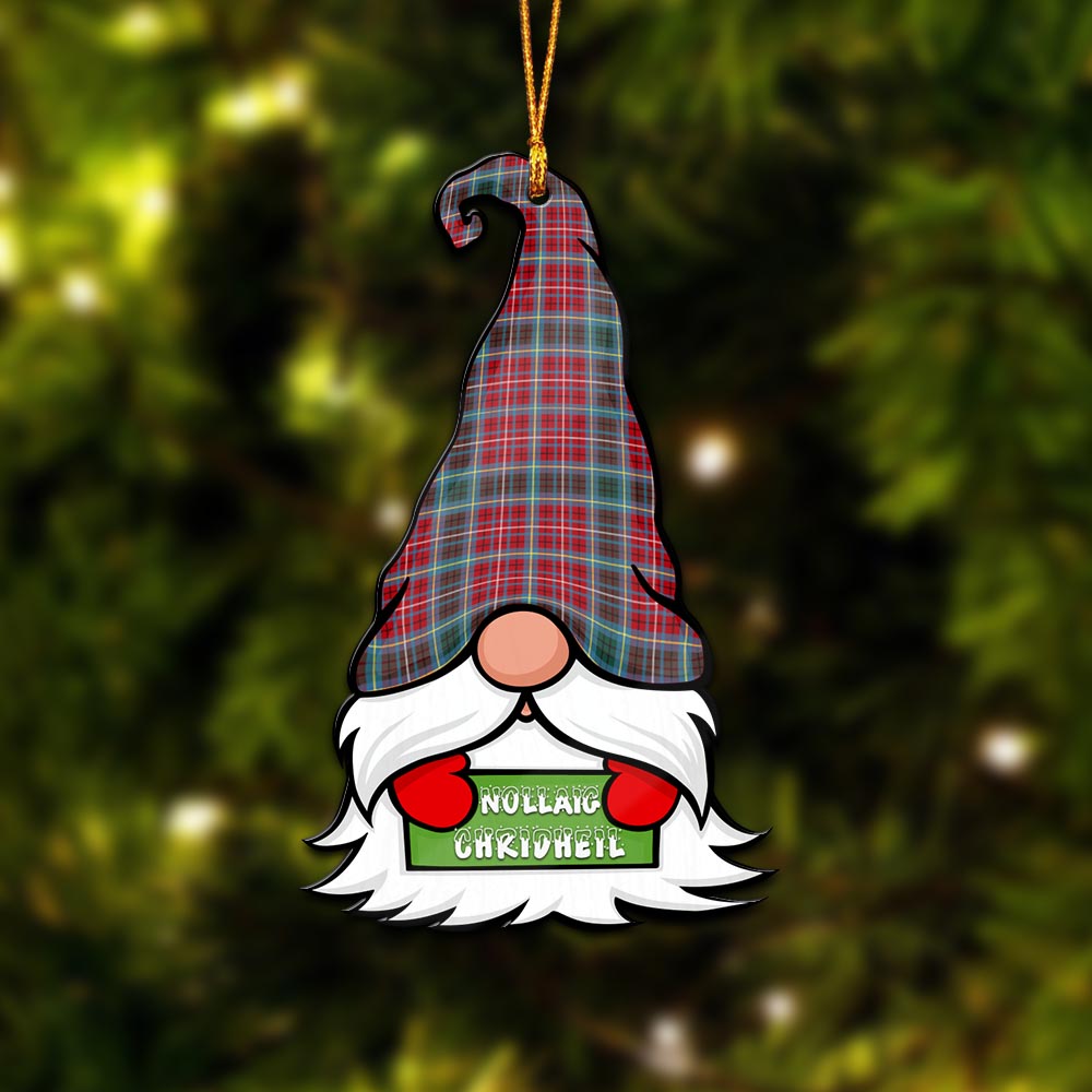 British Columbia Province Canada Gnome Christmas Ornament with His Tartan Christmas Hat - Tartanvibesclothing