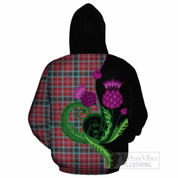 British Columbia Province Canada Tartan Cotton Hoodie Traditional Scottish Thistle