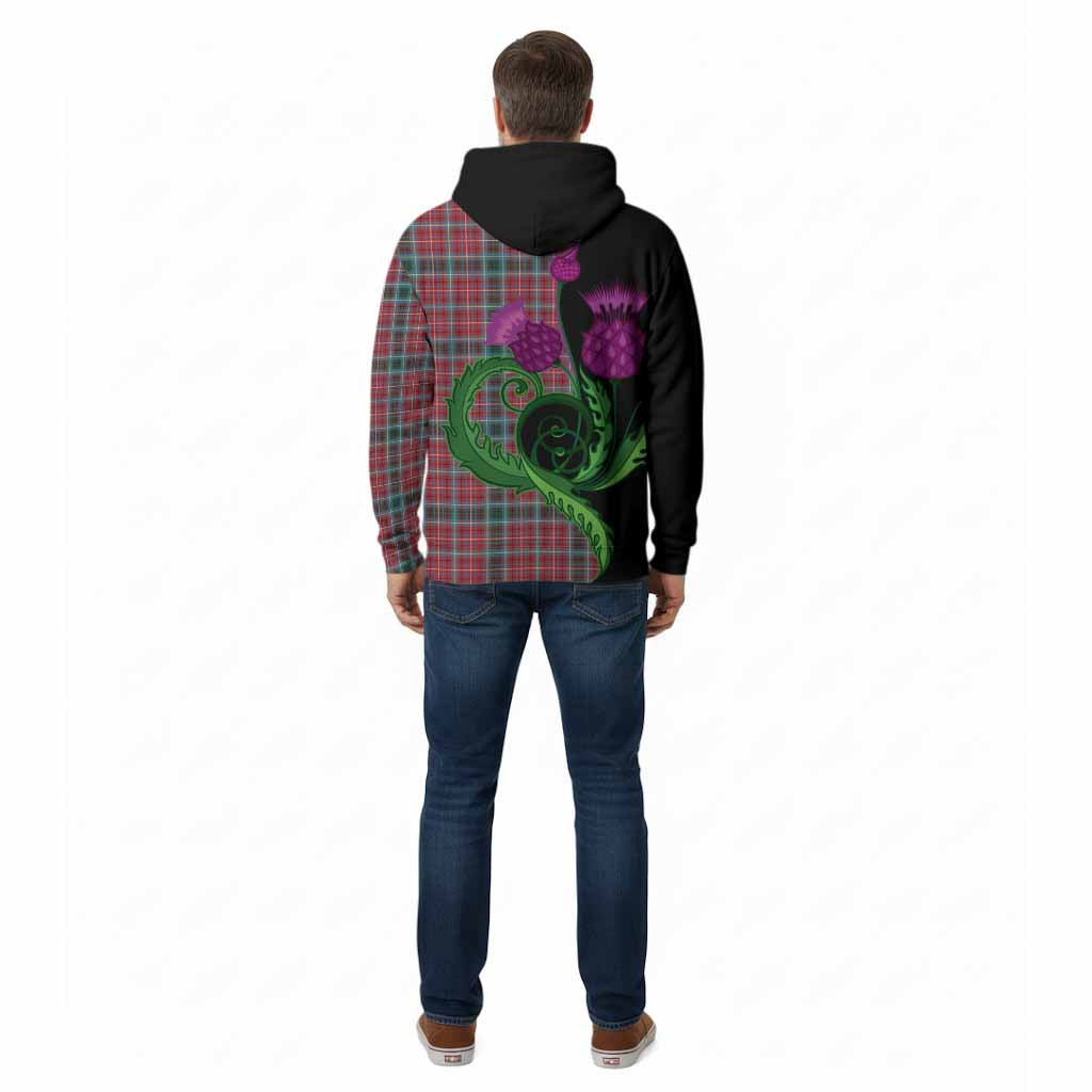 British Columbia Province Canada Tartan Cotton Hoodie Traditional Scottish Thistle
