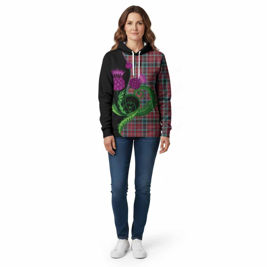 British Columbia Province Canada Tartan Cotton Hoodie Traditional Scottish Thistle