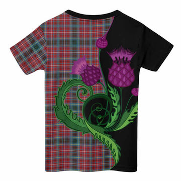 British Columbia Province Canada Tartan Kid T-shirt Traditional Scottish Thistle