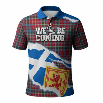 British Columbia Scotland Football Tartan Polo Shirt We'll Be Coming