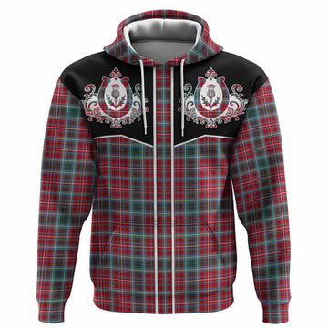 British Columbia Tartan Hoodie Horseshoe Ornament Pullover Hoodie - Tartan Vibes Clothing