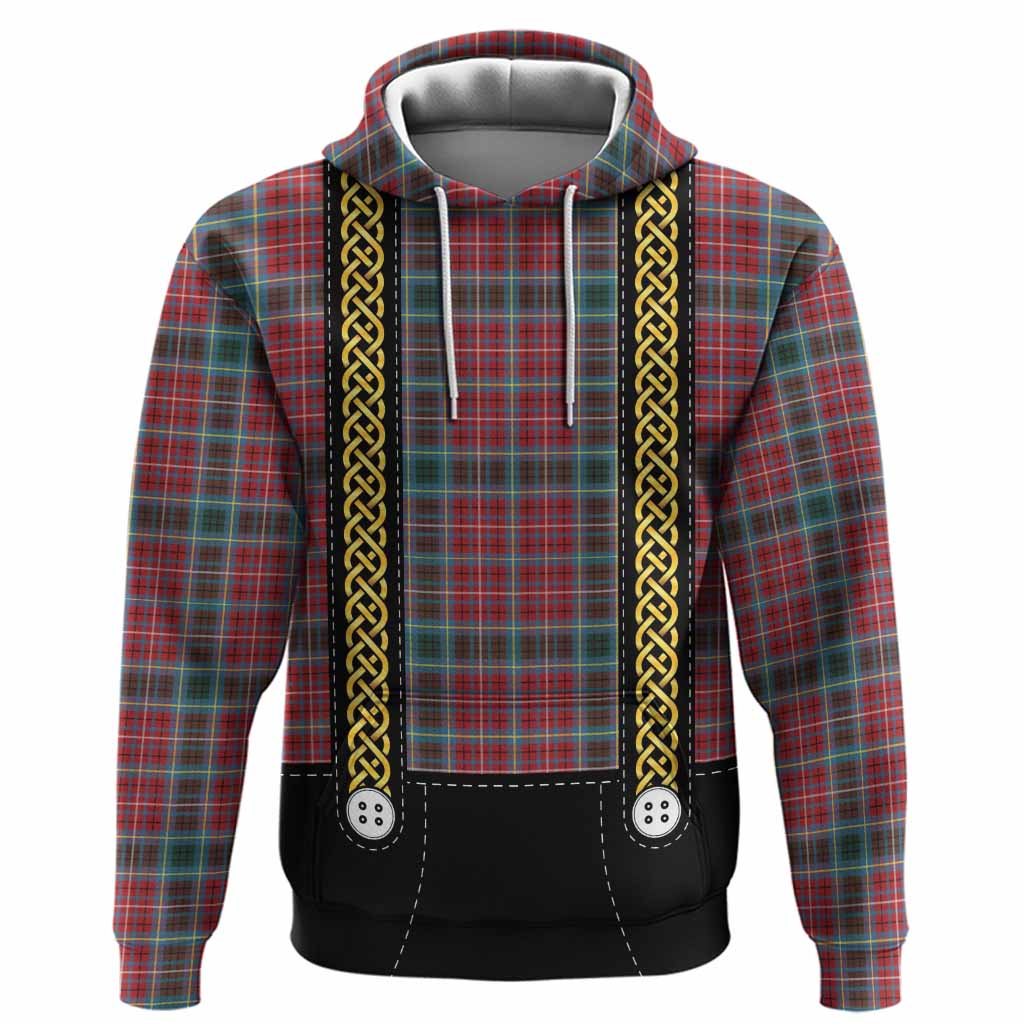 British Columbia Tartan Lederhosen Costume Hoodie Scotland Celtic Knot Motif