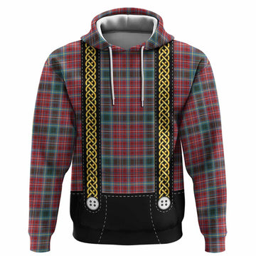 British Columbia Tartan Lederhosen Costume Hoodie Scotland Celtic Knot Motif
