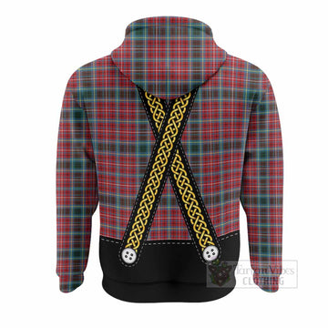 British Columbia Tartan Lederhosen Costume Hoodie Scotland Celtic Knot Motif