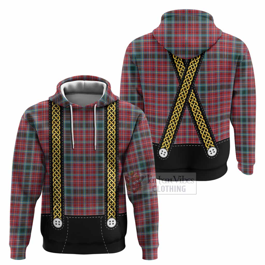 British Columbia Tartan Lederhosen Costume Hoodie Scotland Celtic Knot Motif