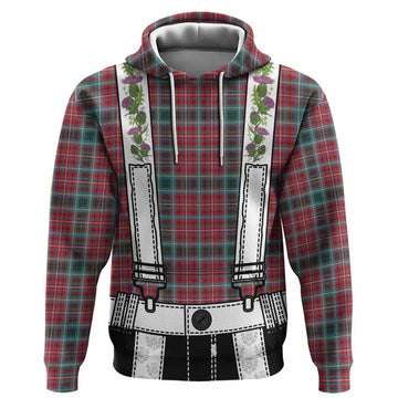 British Columbia Tartan Lederhosen Costume Hoodie Scotland Thistle Floral