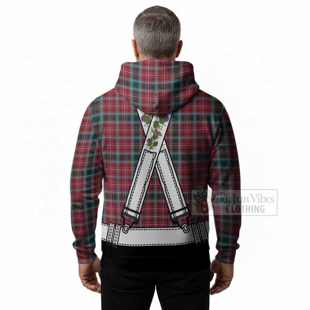 British Columbia Tartan Lederhosen Costume Hoodie Scotland Thistle Floral