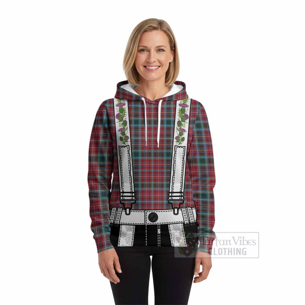 British Columbia Tartan Lederhosen Costume Hoodie Scotland Thistle Floral