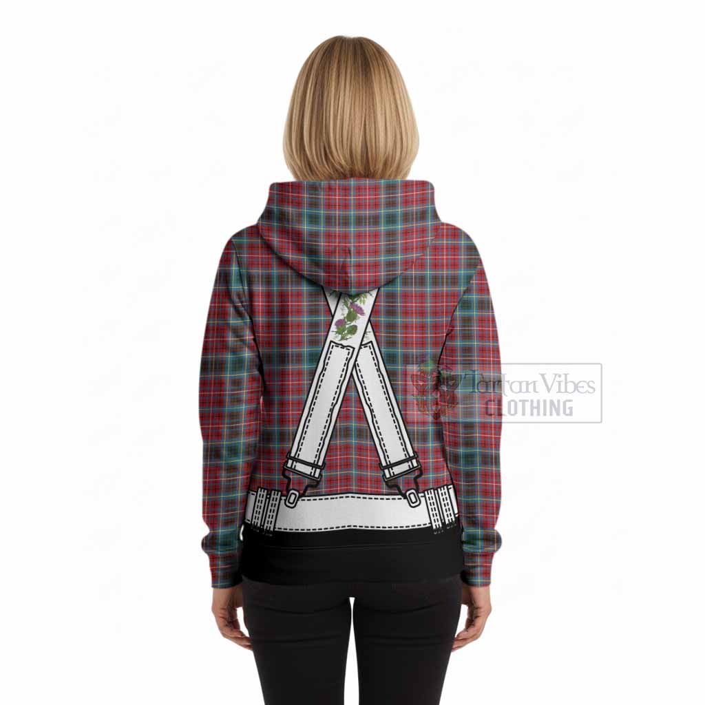 British Columbia Tartan Lederhosen Costume Hoodie Scotland Thistle Floral